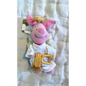 DISNEY 2000 CHOIR ANGEL PIGLET - DISNEY STORE 8" MINI BEAN BAG - NEW with TAG